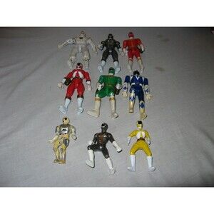 Lot 9 Vintage Mighty Morphin Power Rangers 4" & 6" SEE DESCRIPTION